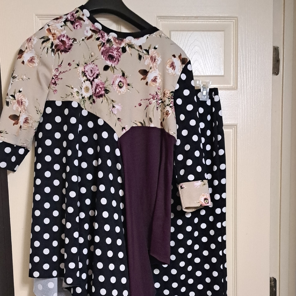 Floral and Polka Dot Dress